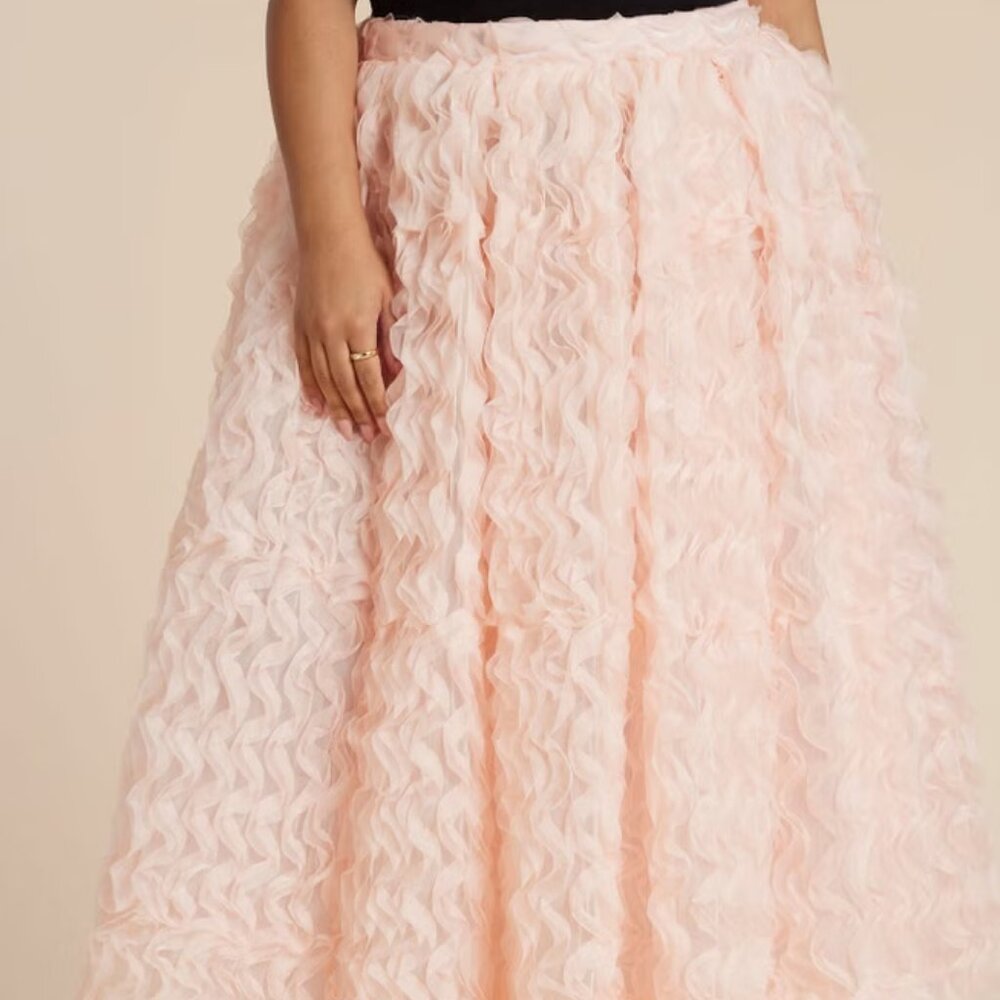 FLASH SALE: Eloquii Textured Ruffle Maxi Full Skirt